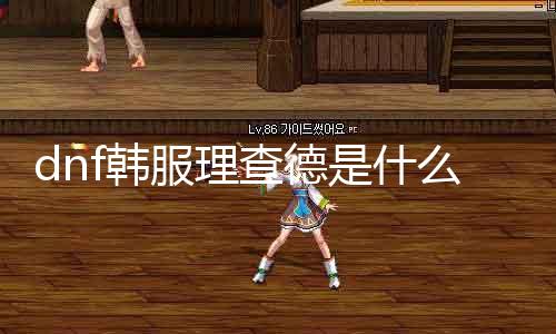 dnf韩服理查德是什么 理会DNF韩服理查德系统